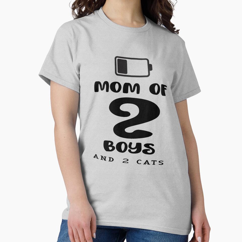 Mom of 2 boys and 2 cat, Family by Tireneart T-Shirts, Hoodie, Sweatshirt | BlankRebels.com (Image 2)