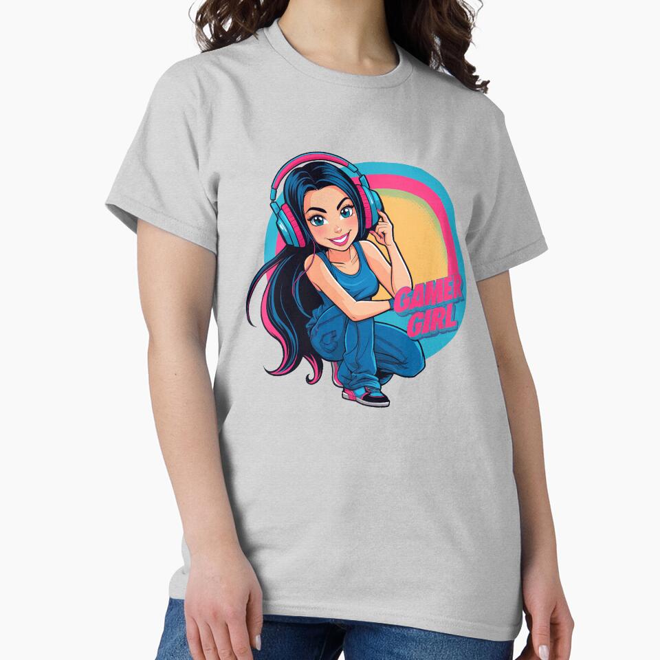Beautiful colorful gamer girl by JonelleTshirts T-Shirts, Hoodie, Sweatshirt | BlankRebels.com (Image 2)
