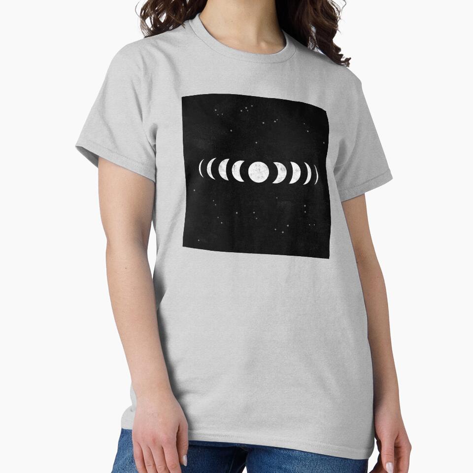 Moon Phase • Black & White by Rike Mayer T-Shirts, Hoodie, Sweatshirt | BlankRebels.com (Image 2)