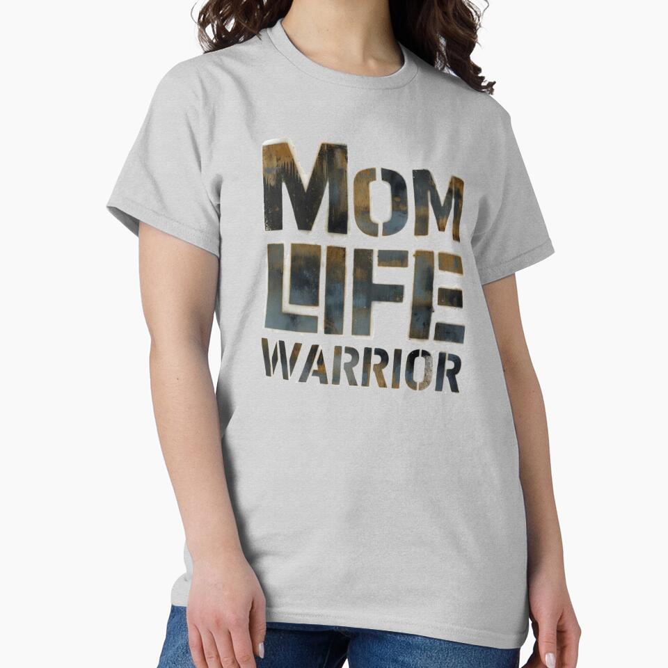 Mom Life Warrior - Empowered Mama Strong Motherhood Quote by harmandragon04 T-Shirts, Hoodie, Sweatshirt (Image 2)