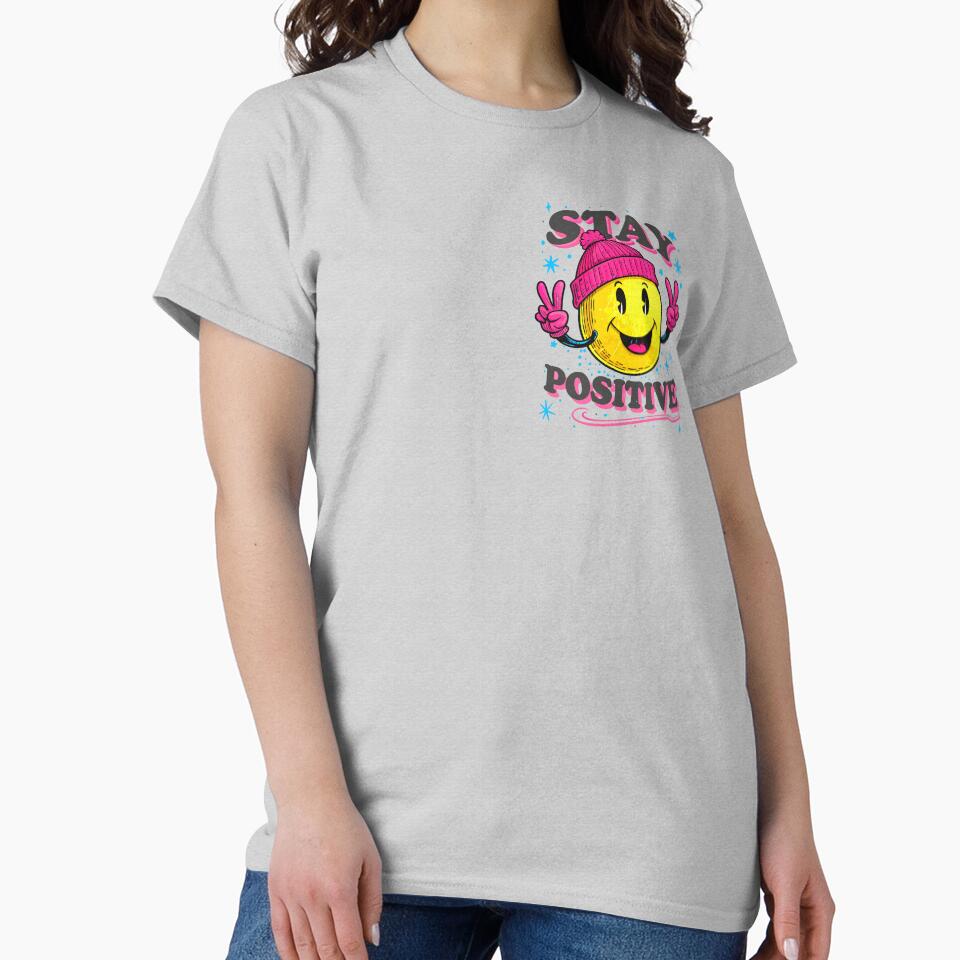 Cheerful Smiley Face with Beanie – Positive Energy by VikArtStudio T-Shirts, Hoodie, Sweatshirt | BlankRebels.com (Image 2)