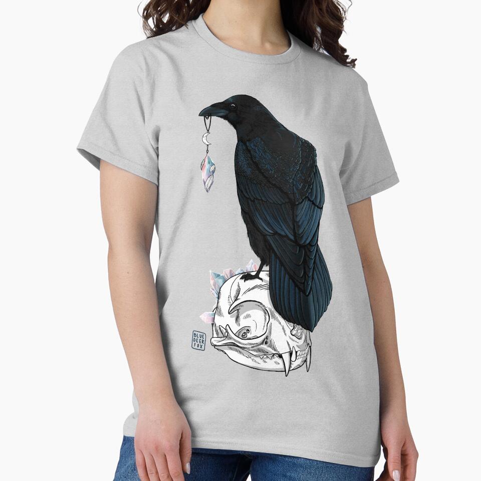 Mystic Raven Design by bluedeerfox T-Shirts, Hoodie, Sweatshirt | BlankRebels.com (Image 2)
