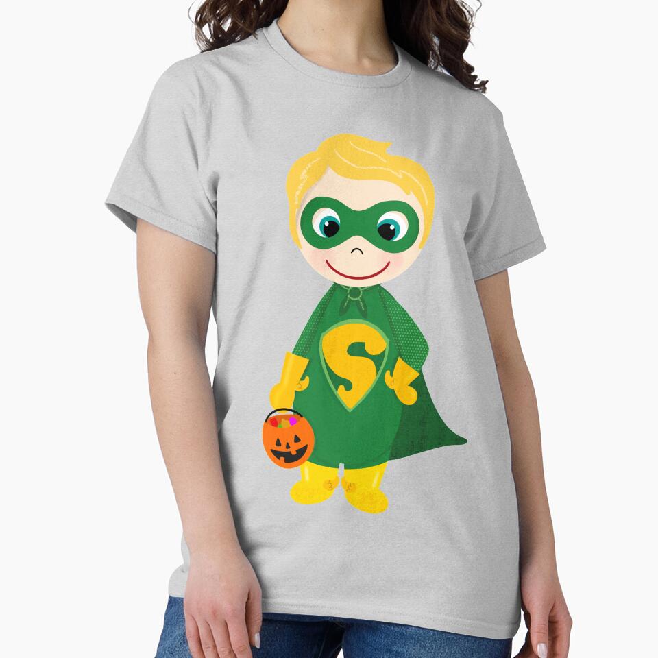 Superhero Boy Trick Treater Light Skin Blonde Hair T-Shirts, Hoodie, Sweatshirt