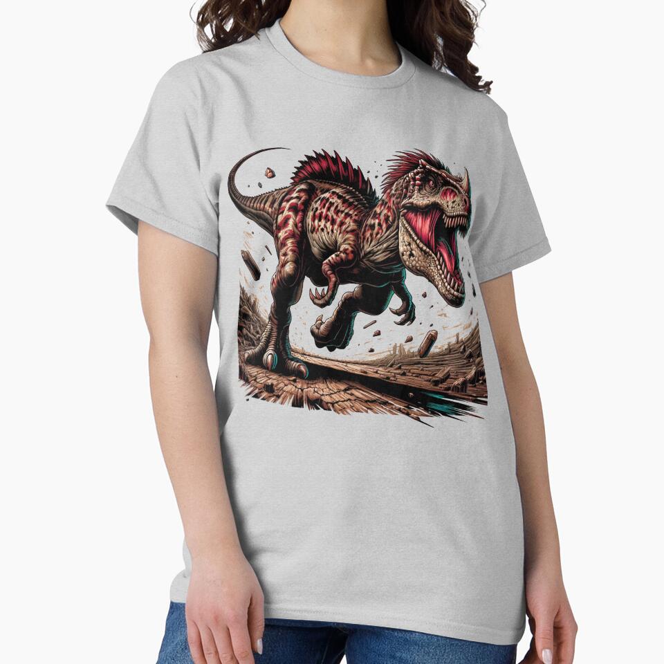 Carnotaurus, furious retro dinosaur. by JonelleTshirts T-Shirts, Hoodie, Sweatshirt | BlankRebels.com (Image 2)