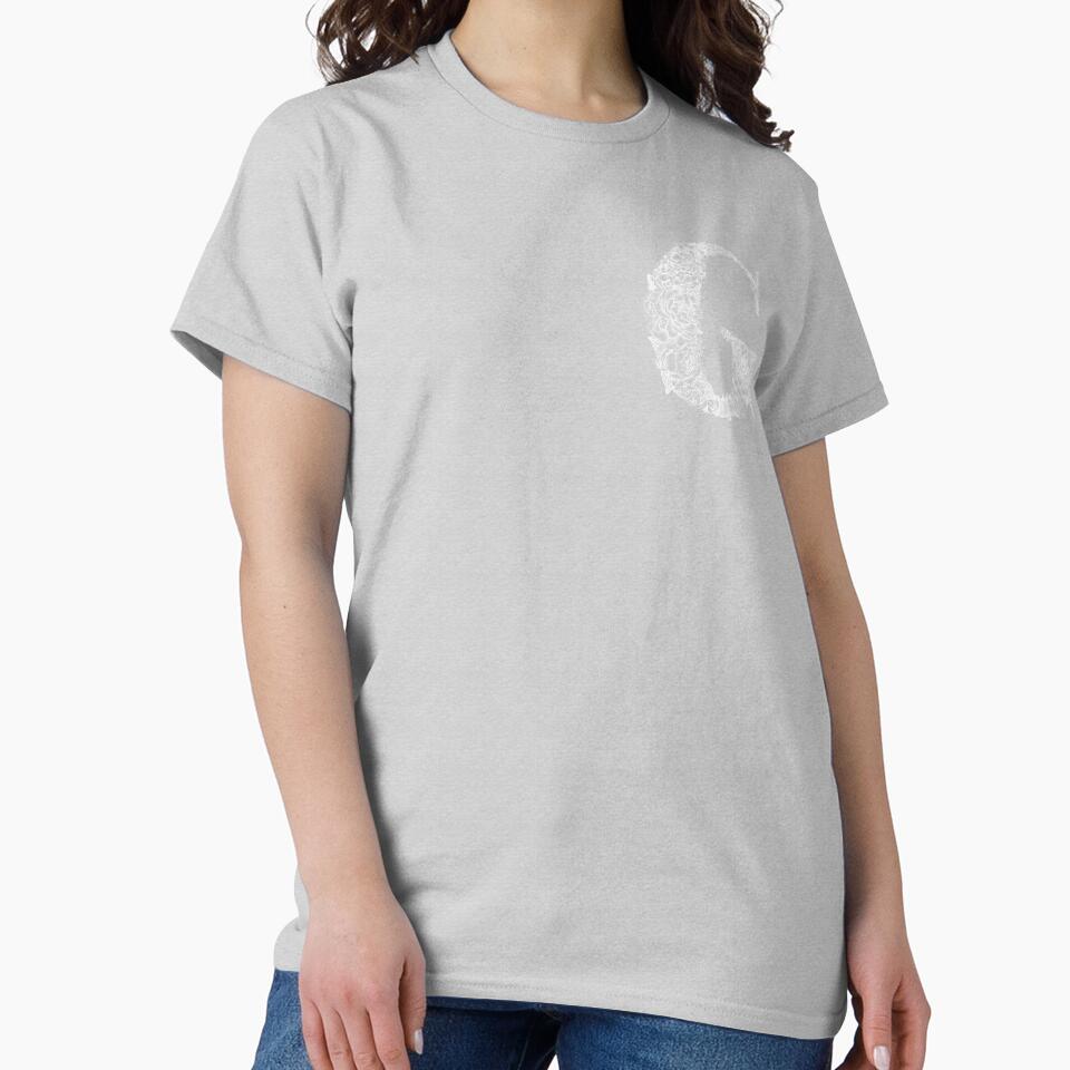 Botanical Letter G Floral White by byLilyMarie T-Shirts, Hoodie, Sweatshirt | BlankRebels.com (Image 2)