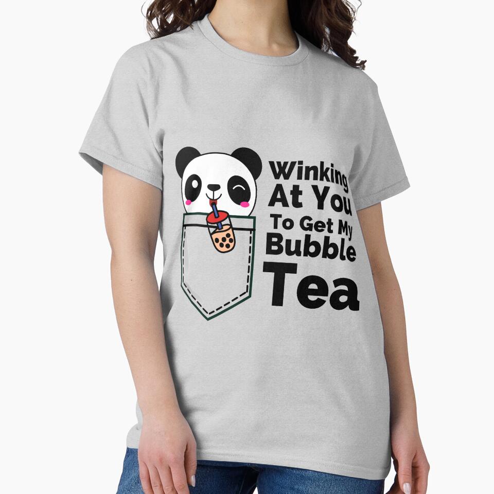Winking At You To Get My Bubble Tea Pocket Panda by Onewivnacher T-Shirts, Hoodie, Sweatshirt | BlankRebels.com (Image 2)