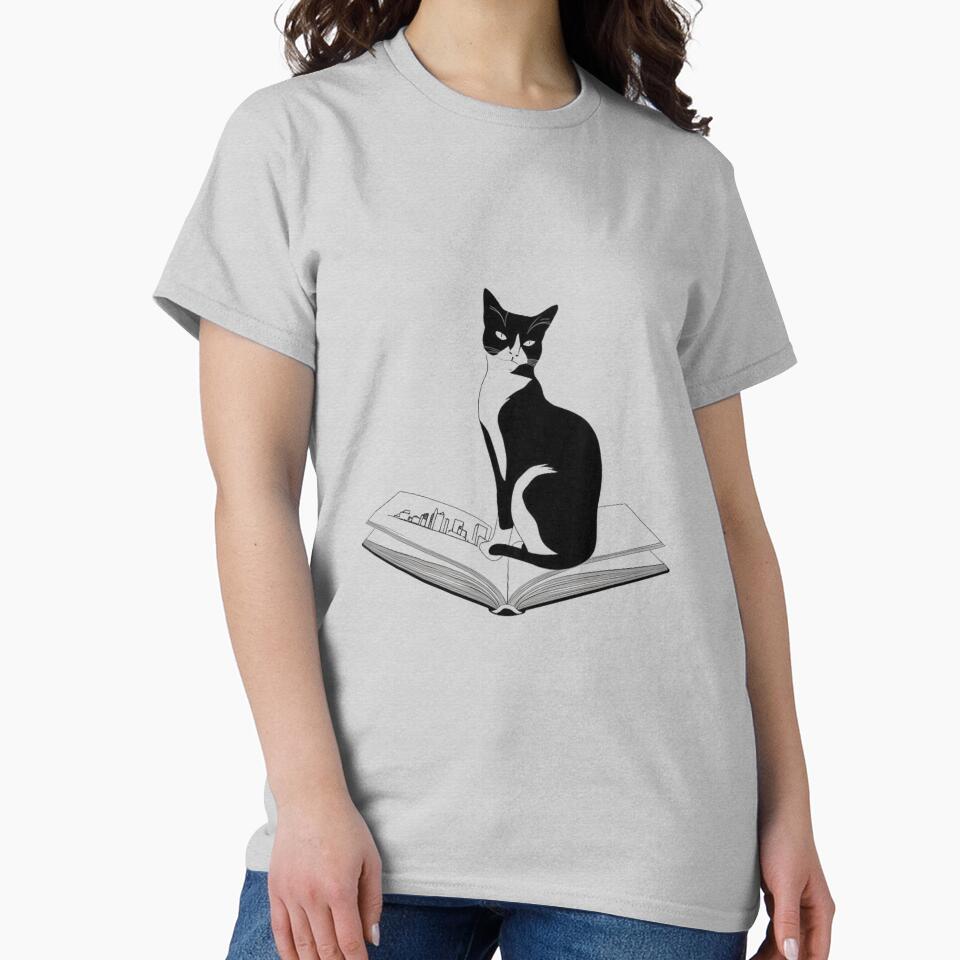 Cat Book Cat and Books Aesthetic Cat Cat Art by MarcelooArt T-Shirts, Hoodie, Sweatshirt | BlankRebels.com (Image 2)
