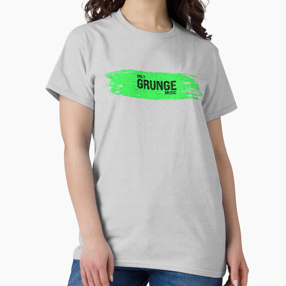 Only Grunge Music (green)- ideal gift for grunge fans by ArtYourStyle T-Shirts, Hoodie, Sweatshirt (Image 2)