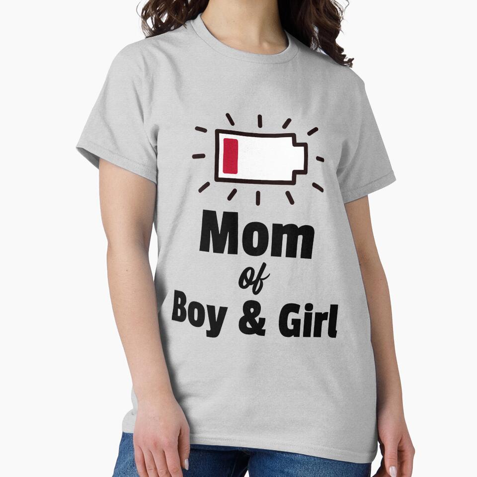 Mom of Boy and Girl by 87-Aesthetics T-Shirts, Hoodie, Sweatshirt | BlankRebels.com (Image 2)