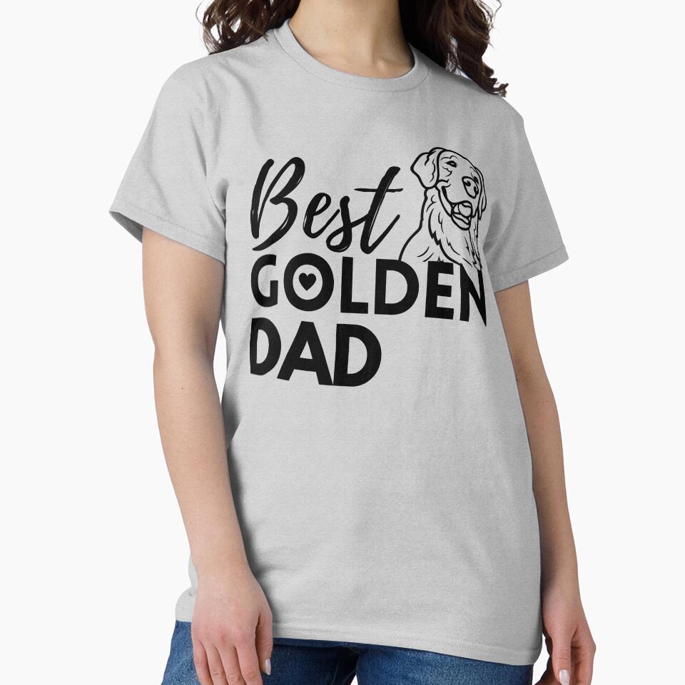 Best golden retriever dad shirt by MameDesign