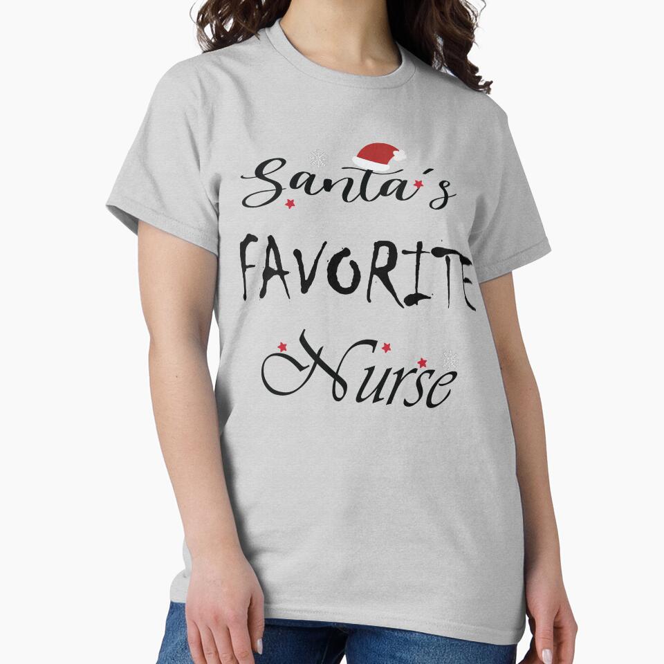Copy of Santa's Favorite Nurse,  Nurse christmas, Nurse Happy Christma 2022s by MORADRIF T-Shirts, Hoodie,... (Image 2)