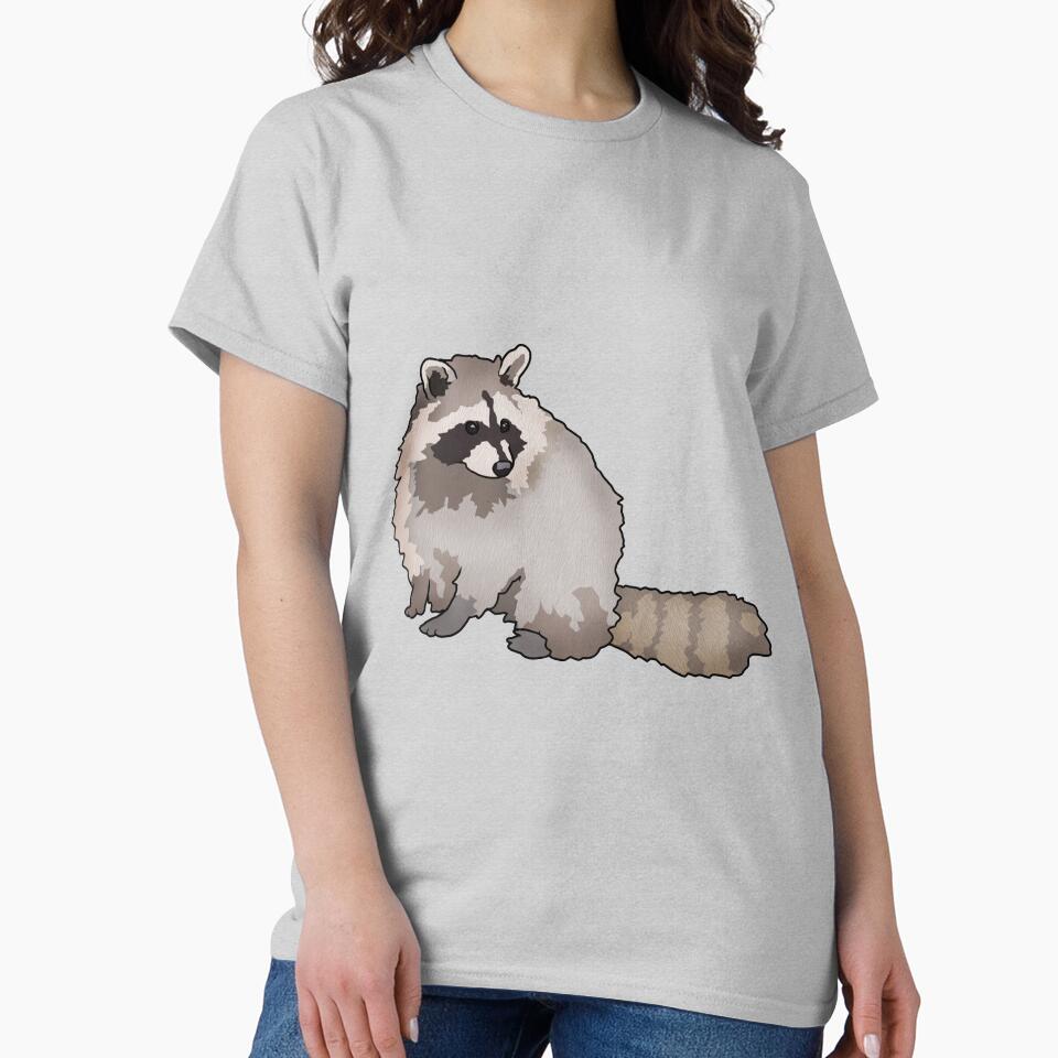 Raccoon, Grey, Trash Panda, Wild Animal, Raccoon Pattern by thirdwheeltees T-Shirts, Hoodie, Sweatshirt (Image 2)