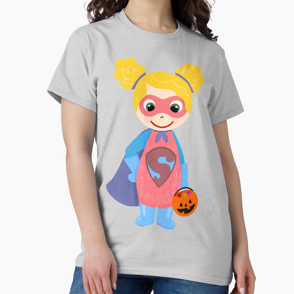 Superhero Girl Trick Treater Light Skin Blonde Hair T-Shirts, Hoodie, Sweatshirt