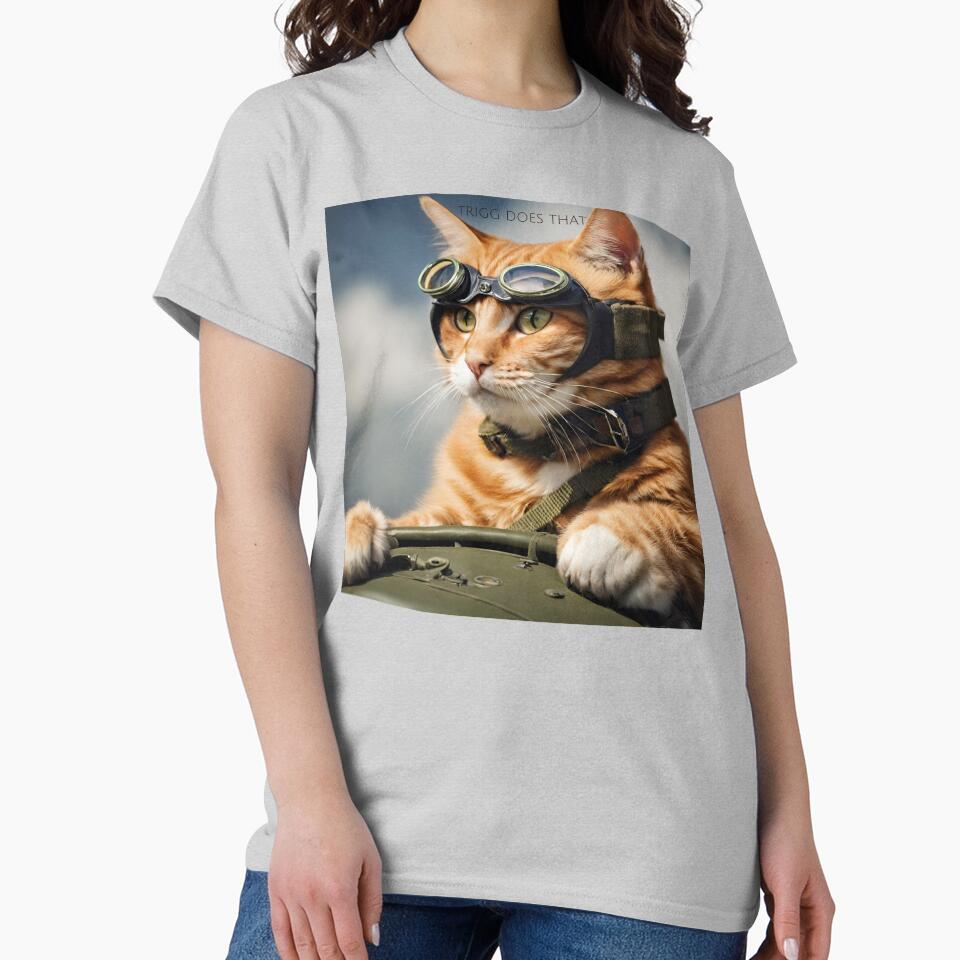 TRIGG DOES THAT - Flying Ace Pilot Ginger Cat by TriggDoesThat