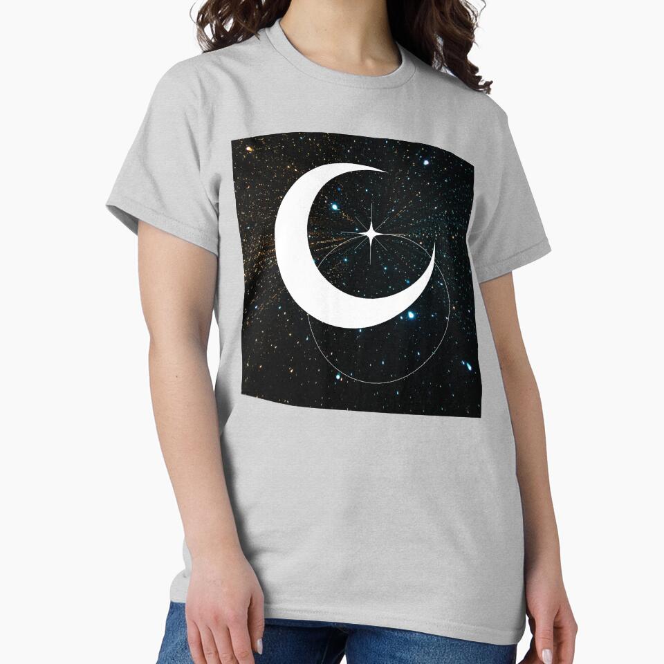 Crescent Moon Phase Night Sky Mystical Stars by WildWoodlandWitch T-Shirts, Hoodie, Sweatshirt | BlankRebels.com (Image 2)
