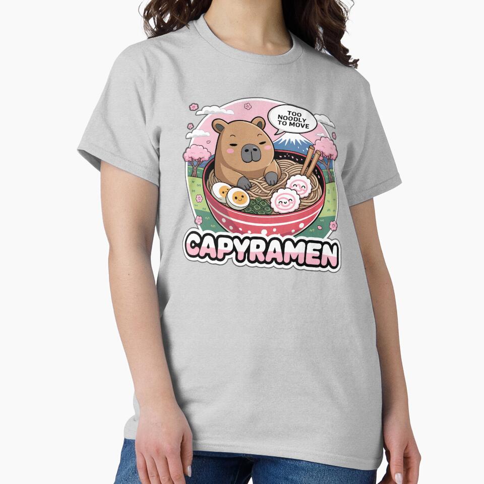 CapyRamen – Cute Chibi Capybara Ramen Bowl Kawaii Sticker by Nuist25 T-Shirts, Hoodie, Sweatshirt | BlankRebels.com (Image 2)
