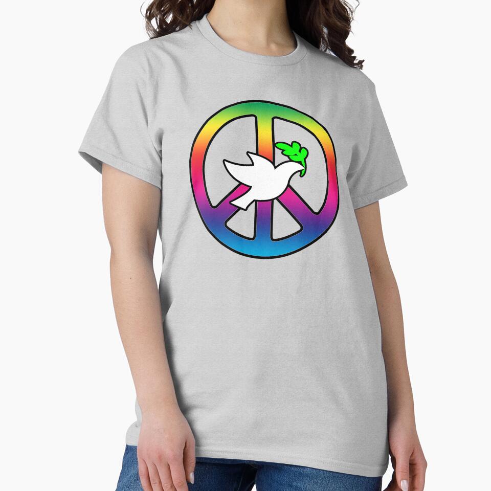 Peace Sign (With Dove of Peace) by mpodger T-Shirts, Hoodie, Sweatshirt | BlankRebels.com (Image 2)