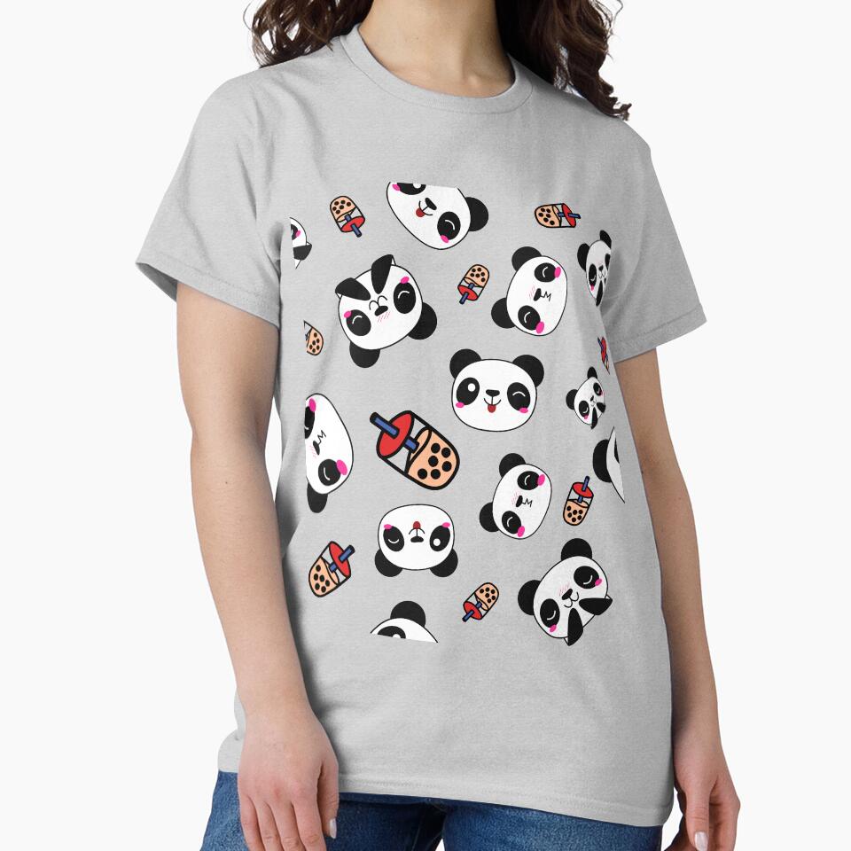 Bubble Tea Panda Pattern by Onewivnacher T-Shirts, Hoodie, Sweatshirt | BlankRebels.com (Image 2)