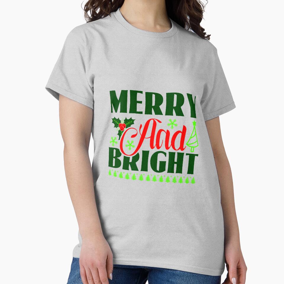 Merry And Bright - Merry Christmas by Delandor T-Shirts, Hoodie, Sweatshirt | BlankRebels.com (Image 2)