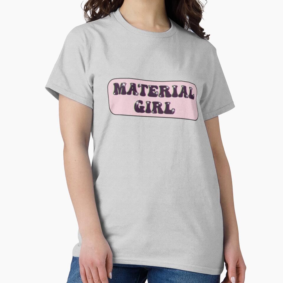 Material Girl (MATERIAL GWORLL) 3D Y2K logo by EviBrevi T-Shirts, Hoodie, Sweatshirt | BlankRebels.com (Image 2)