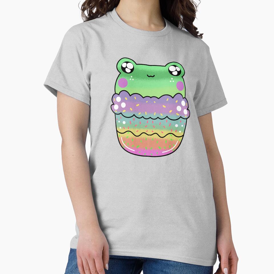 Cute Kawaii Frog Chibi Cake T-Shirts, Hoodie, Sweatshirt