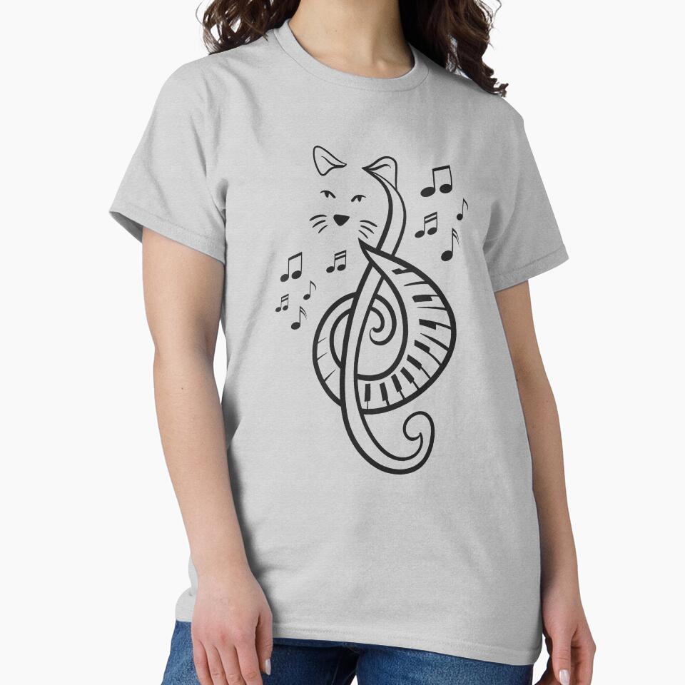 Musical Symbol Clef Note Treble Cat Music Lover Gift by haselshirt T-Shirts, Hoodie, Sweatshirt | BlankRebels.com (Image 2)