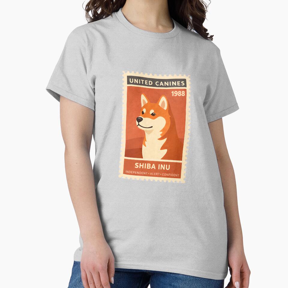 Vintage Shiba Inu Stamp Art by postmarkpaw T-Shirts, Hoodie, Sweatshirt | BlankRebels.com (Image 2)