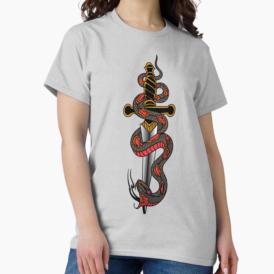 American Traditional Snake and Sword by Jessimk T-Shirts, Hoodie, Sweatshirt | BlankRebels.com (Image 2)
