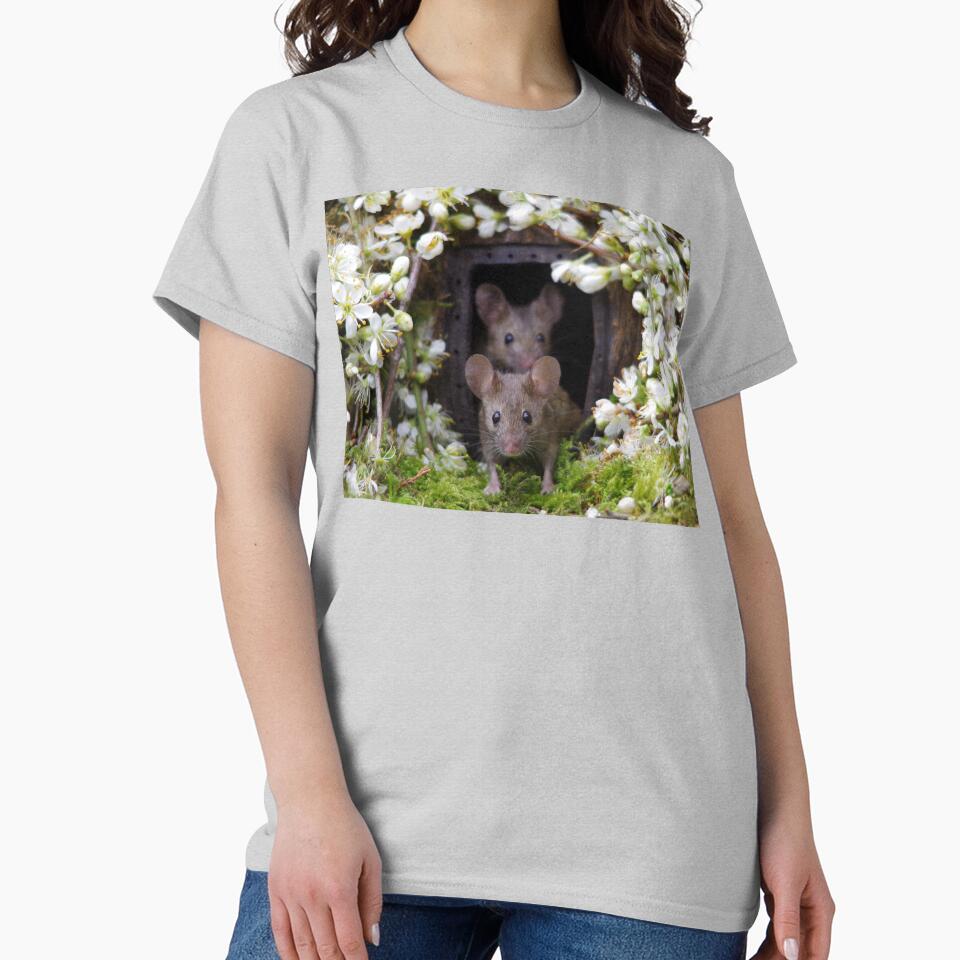George the mouse in a log pile house - SPRING by Simon-dell