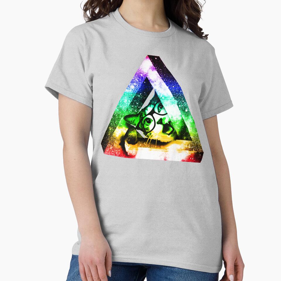 Rainbow Triangle Cat by ROBOTFACE T-Shirts Hoodie, Sweatshirt | BlankRebels.com (Image 2)