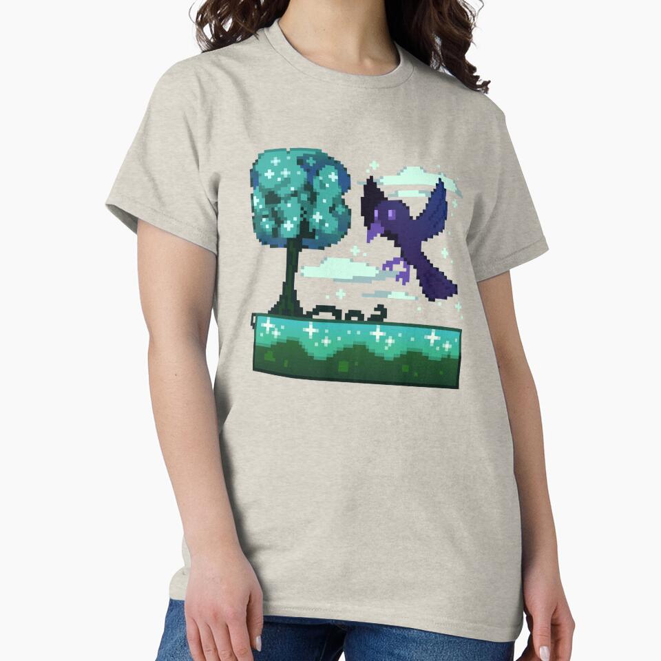 Pixel Art - Crow and Tree by Kaiko-Roku T-Shirts, Hoodie, Sweatshirt | BlankRebels.com (Image 2)