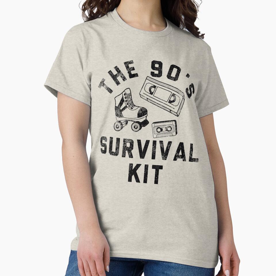 Funny 90s Survival Kit Sarcastic Retro Graphic Design for Ladies, Teenagers by Creatiforge T-Shirts, Hoodie,... (Image 2)