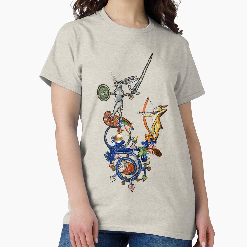 WEIRD MEDIEVAL BESTIARY Killer Rabbits  With Sword and Bow by BulganLumini T-Shirts, Hoodie, Sweatshirt (Image 2)