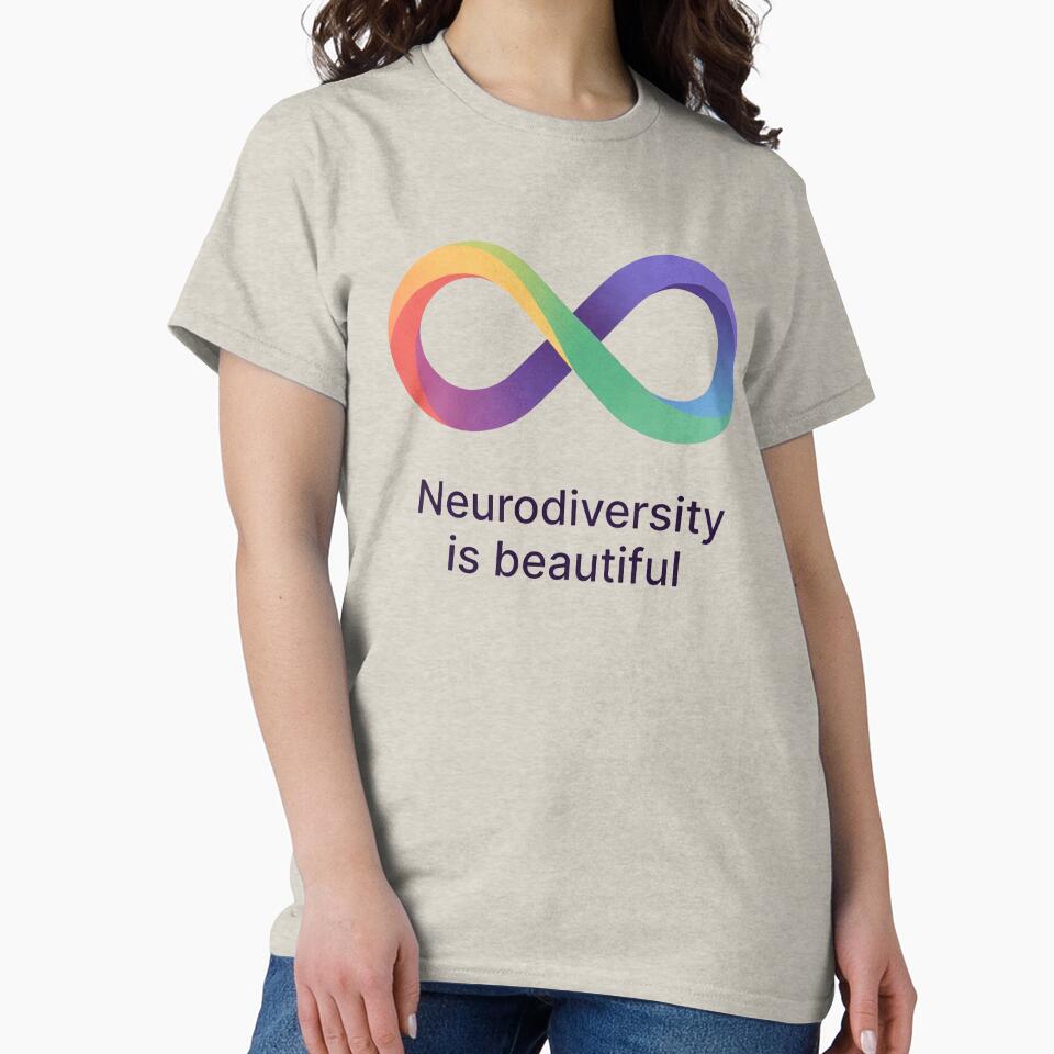 Neurodiversity is Beautiful Rainbow Infinity Symbol by PixelQ T-Shirts, Hoodie, Sweatshirt | BlankRebels.com (Image 2)