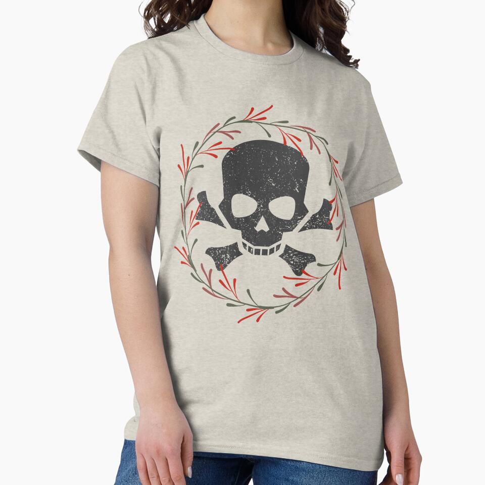 Vintage distressed gothic lovers floral skull graphic custom tshirt design by EmpiredesignCA Hoodie, Sweatshirt (Image 2)