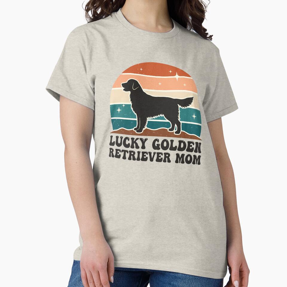 Vintage Lucky Golden Retriever Mom by chattsuede T-Shirts, Hoodie, Sweatshirt | BlankRebels.com (Image 2)