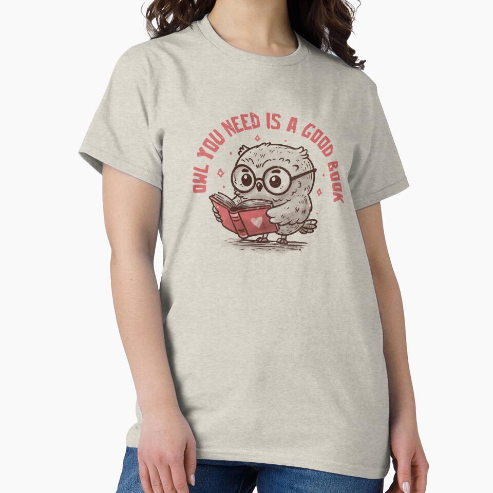 Owl You Need is a Good Book Cute Owl Reading by koalateess T-Shirts, Hoodie, Sweatshirt | BlankRebels.com (Image 2)