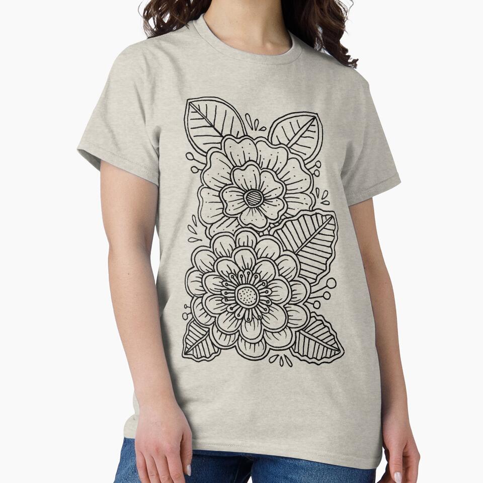 Flower Doodle by OakandtheIvy T-Shirts, Hoodie, Sweatshirt | BlankRebels.com (Image 2)