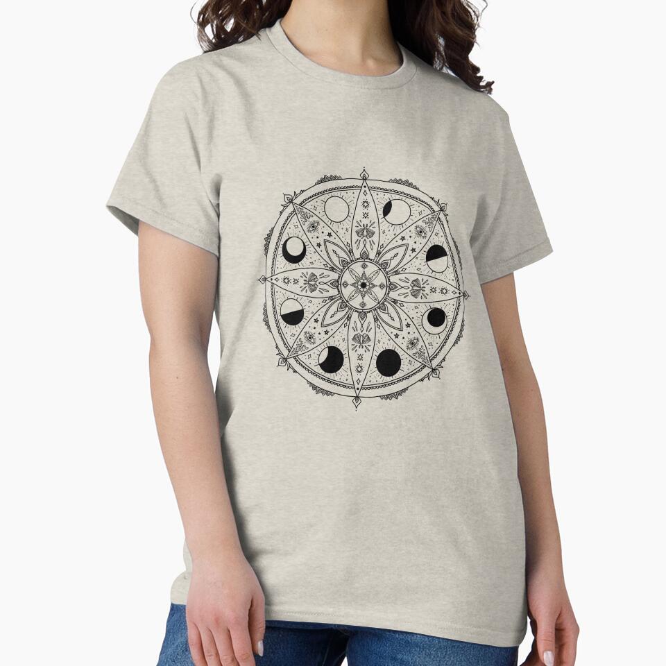 Moon Phases Mandala by pinapurri T-Shirts, Hoodie, Sweatshirt | BlankRebels.com (Image 2)
