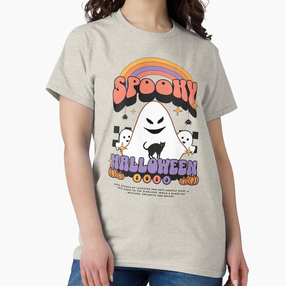 Ghosts & Cat - Spooky Halloween 2023 by Zandalus T-Shirts, Hoodie, Sweatshirt | BlankRebels.com (Image 2)