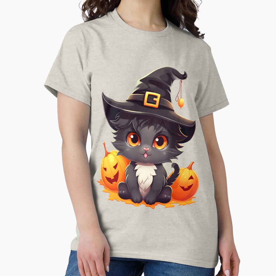 Captivating Halloween Kitten - Wickedly Cute & Versatile! by Moo7shop T-Shirts, Hoodie, Sweatshirt (Image 2)