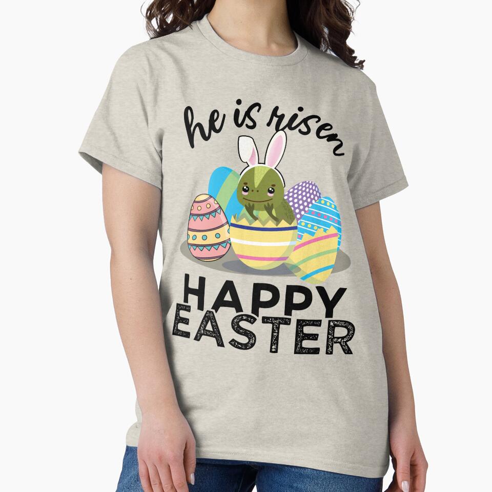 Cute Iguana Lizard Bunny Ears Easter Egg Hunt Risen Bible by alltheprints T-Shirts, Hoodie, Sweatshirt (Image 2)