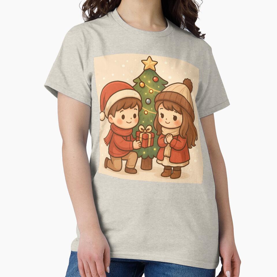 Cute Christmas Couple Giving Gifts by Sadia  Jannat T-Shirts, Hoodie, Sweatshirt | BlankRebels.com (Image 2)