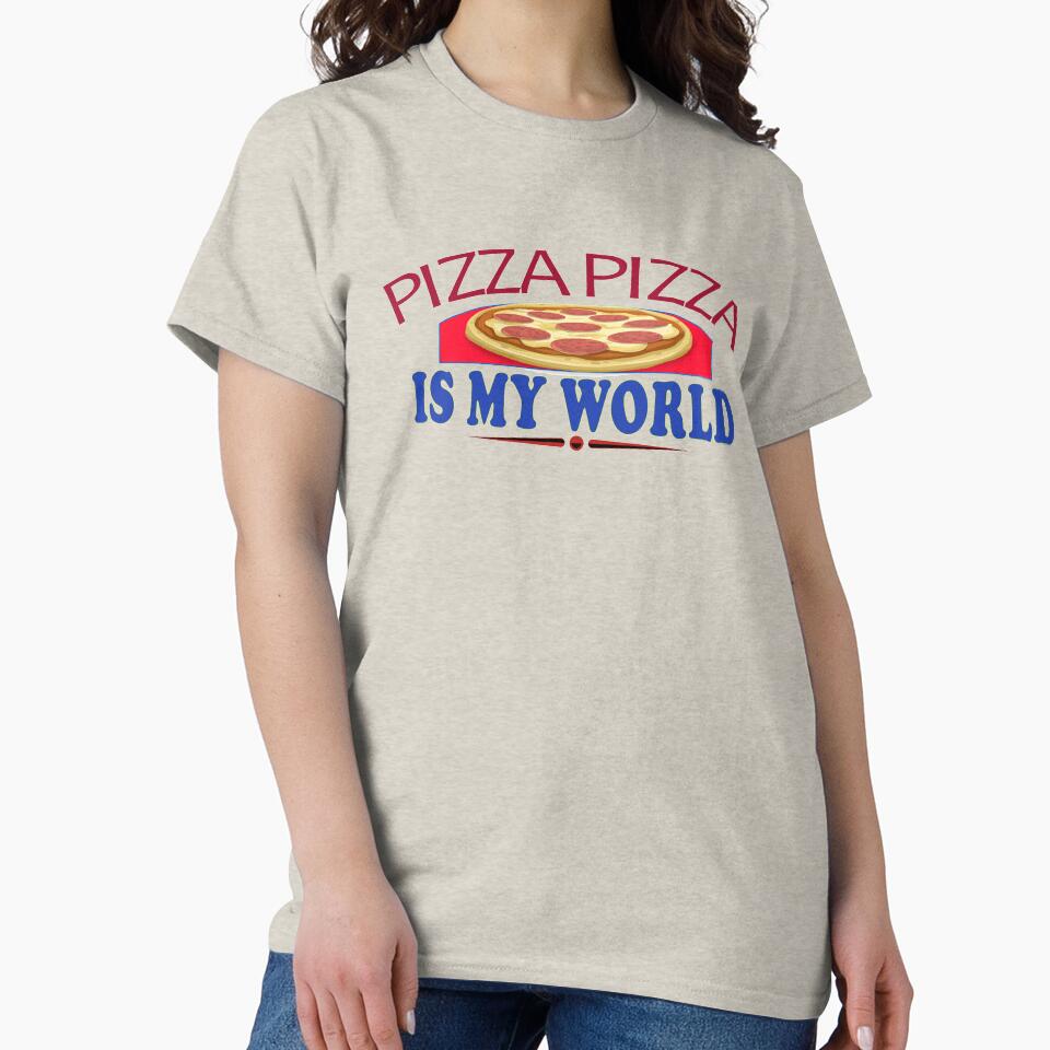 Funny Double Words Pizza Pizza Is My World Slogan by uta917 T-Shirts, Hoodie, Sweatshirt | BlankRebels.com (Image 2)