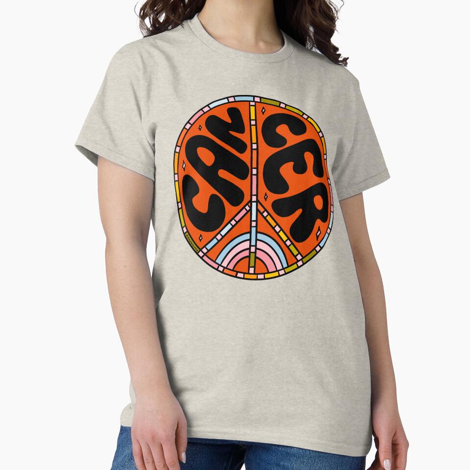 Cancer Peace Sign by doodlebymeg T-Shirts, Hoodie, Sweatshirt | BlankRebels.com (Image 2)