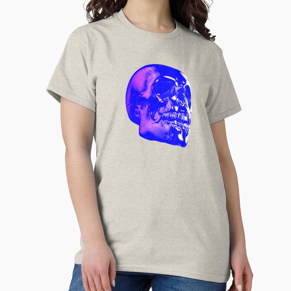 Skull Horror - Synthwave Undead Skull 3D by crazycollective T-Shirts, Hoodie, Sweatshirt | BlankRebels.com (Image 2)