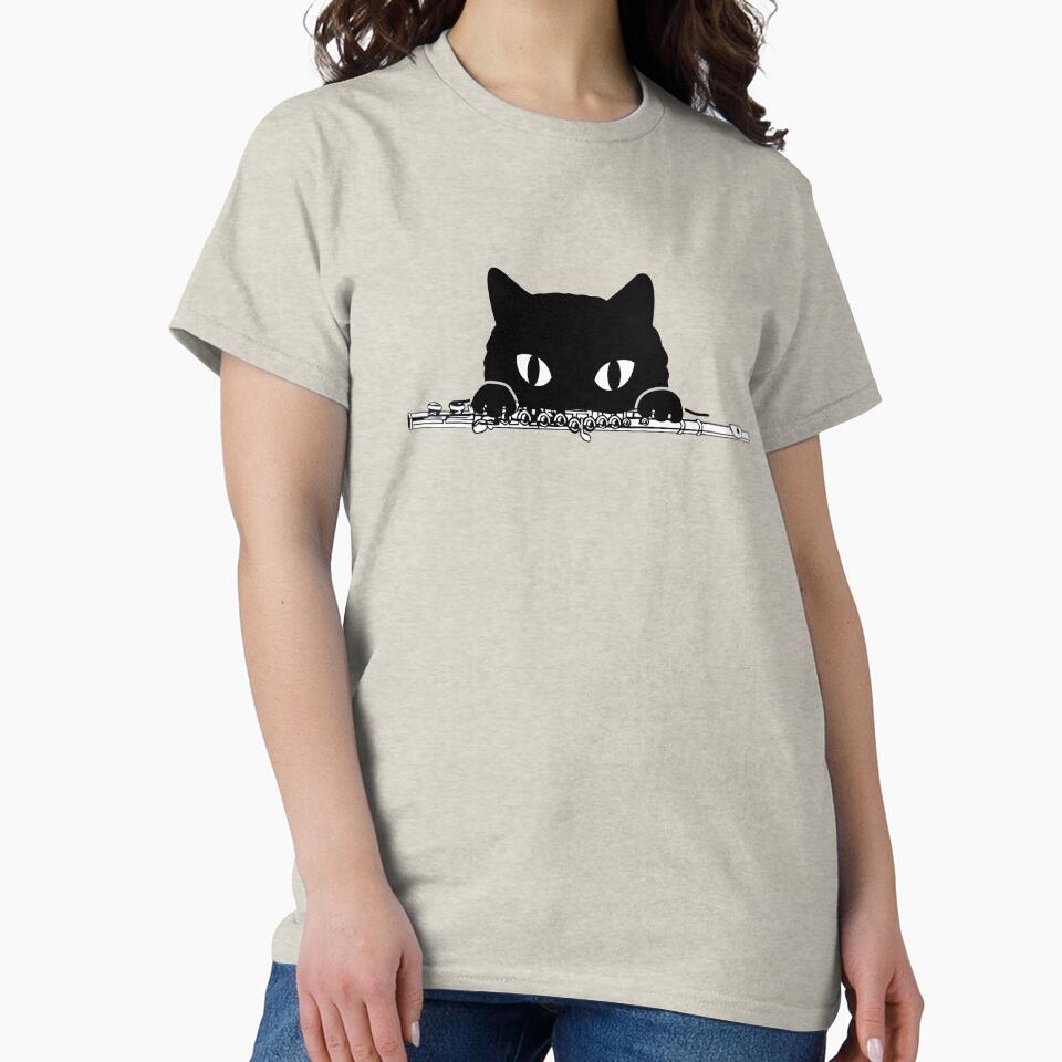 Cat Playing Flute For A Flautist As Orchestra Musician - Cat Playing Flute by Funwithmusic