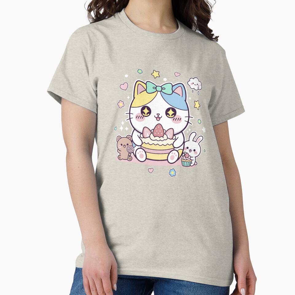 kawaii cute illustration classic tshirt and sticker by anandsiva2703 Hoodie, Sweatshirt | BlankRebels.com (Image 2)