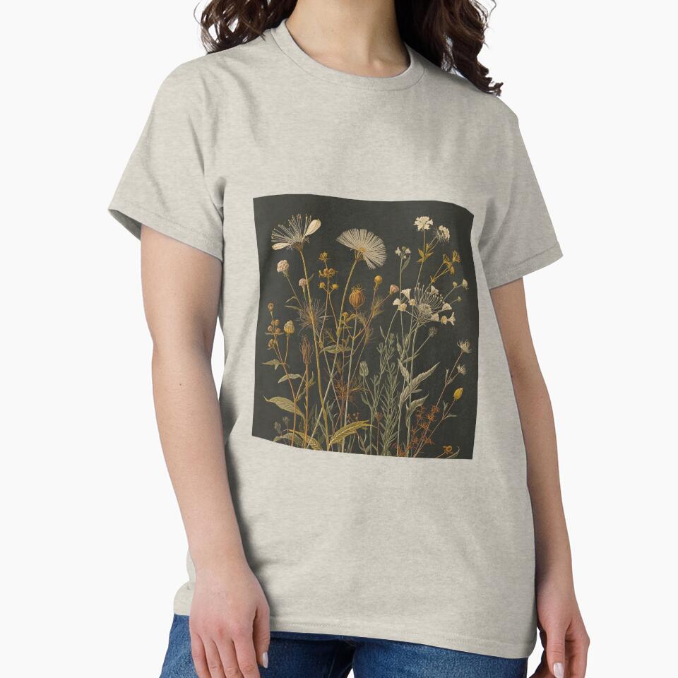 Dark Academia Wildflower Botanical Vintage Floral T-Shirts, Hoodie, Sweatshirt