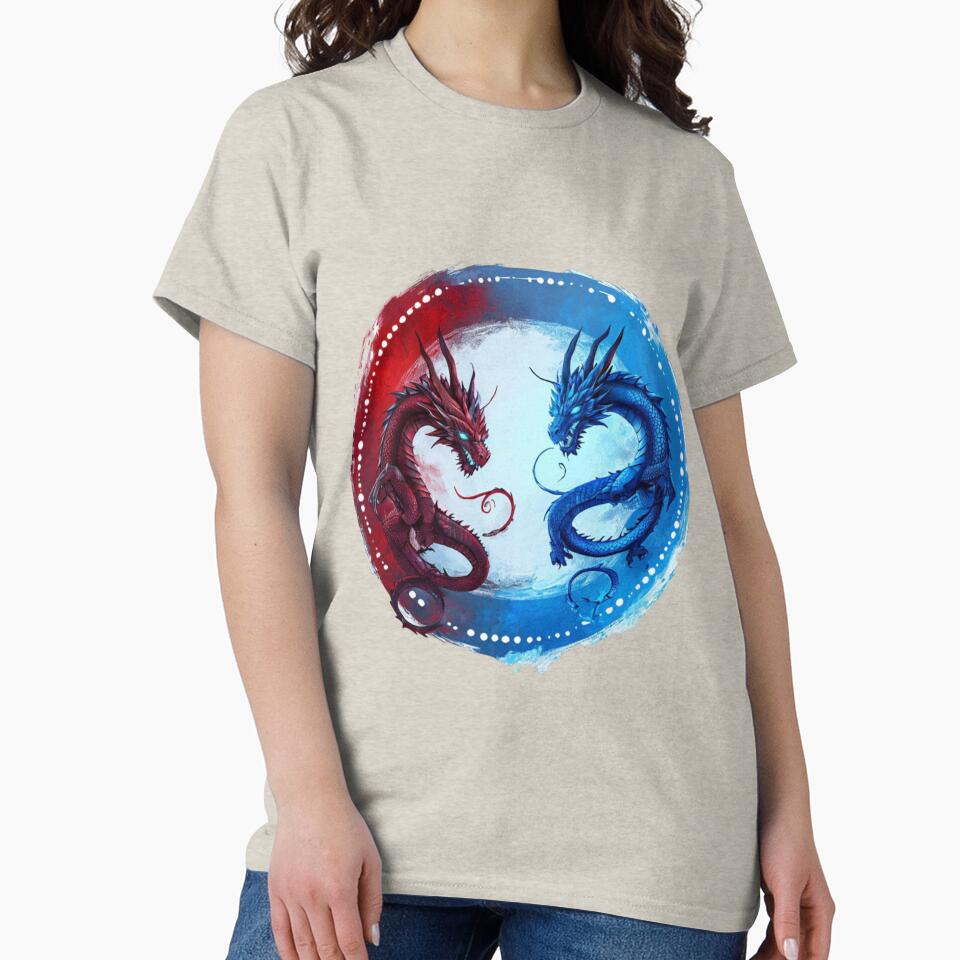 Red And Blue Dragons by Aise06 T-Shirts, Hoodie, Sweatshirt | BlankRebels.com (Image 2)